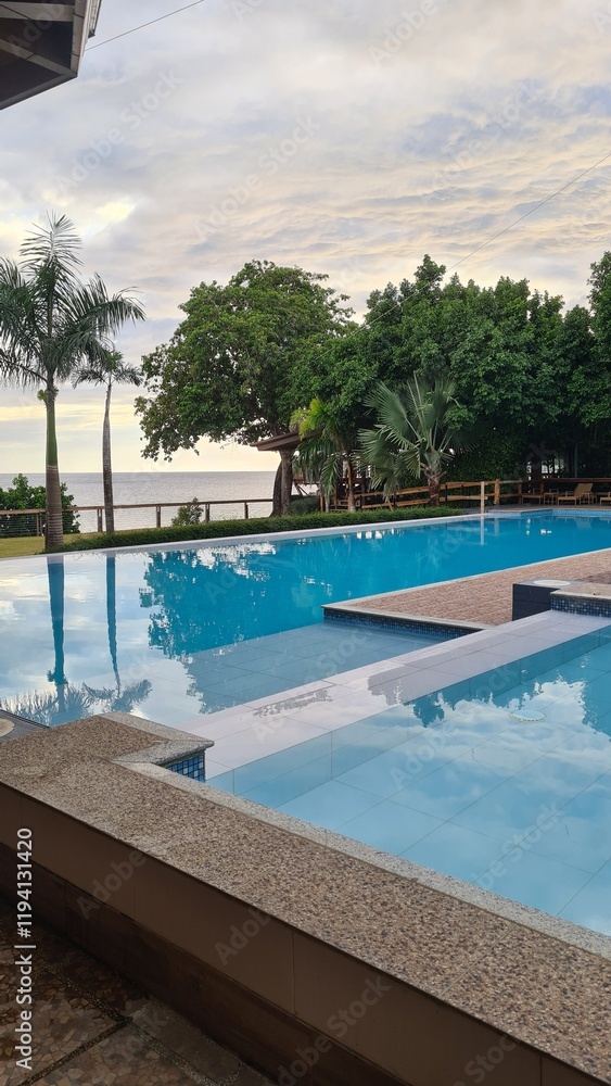 Fototapeta premium swimming pool in hotel