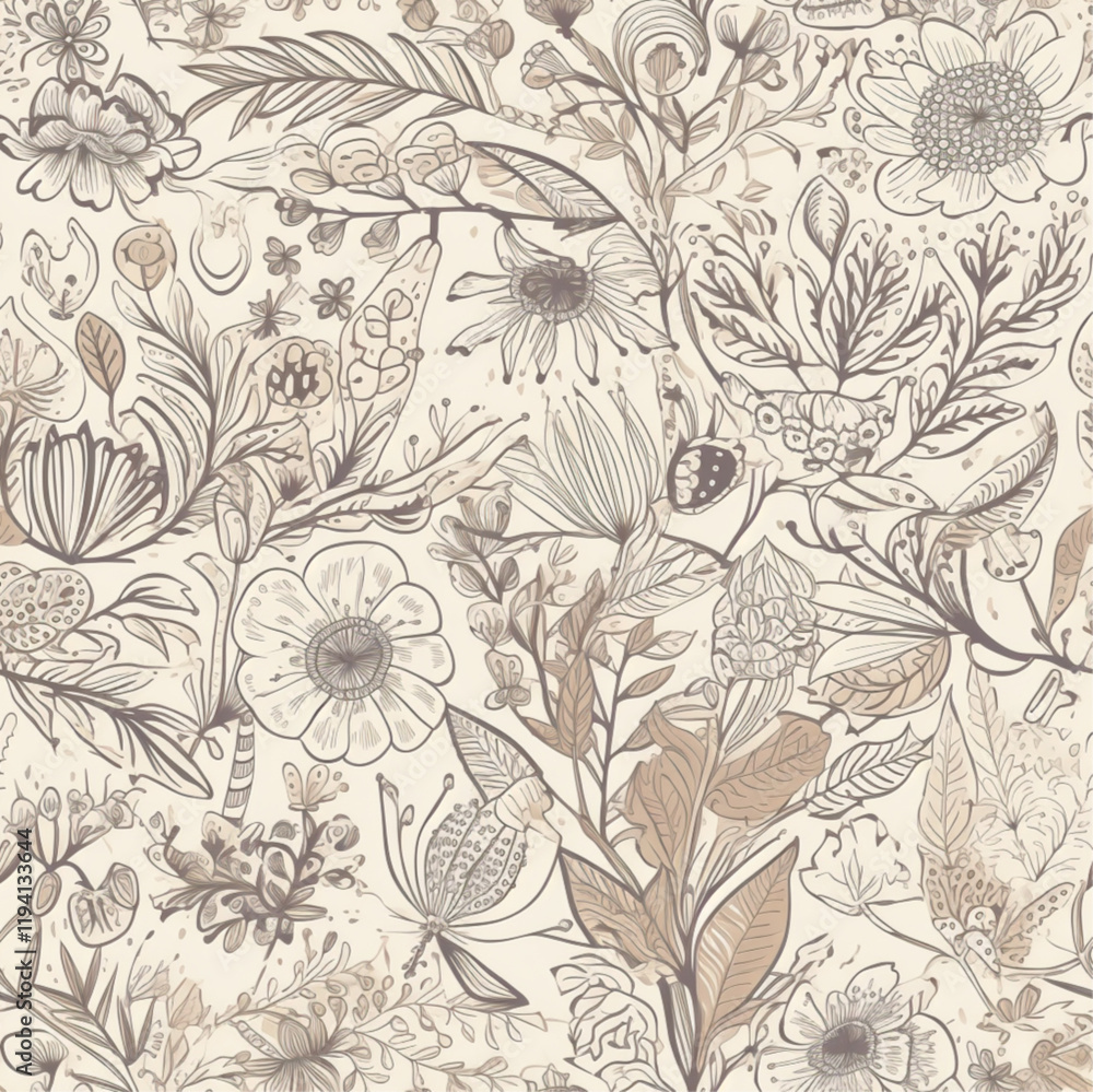floral pattern design traditional inca and latin american motifs, stylized flowers, leaves, and vines in soft, the floral elements have ddelicate, organic flow floral pattern design traditional inca and latin american motifs, stylized flowers, leaves, and vines in soft, the floral elements have ddelicate, organic flow
