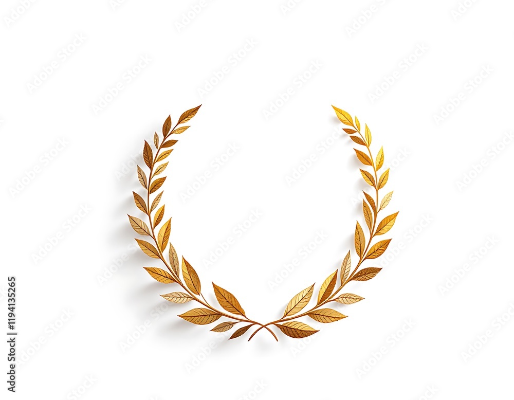 Golden Laurel Wreath Award Design Element