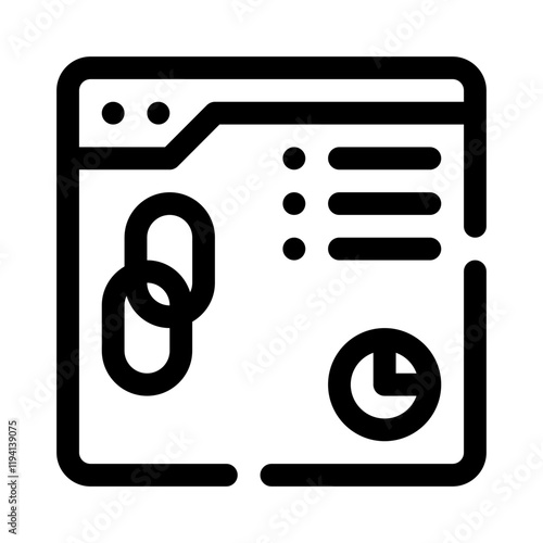 Backlink line icon