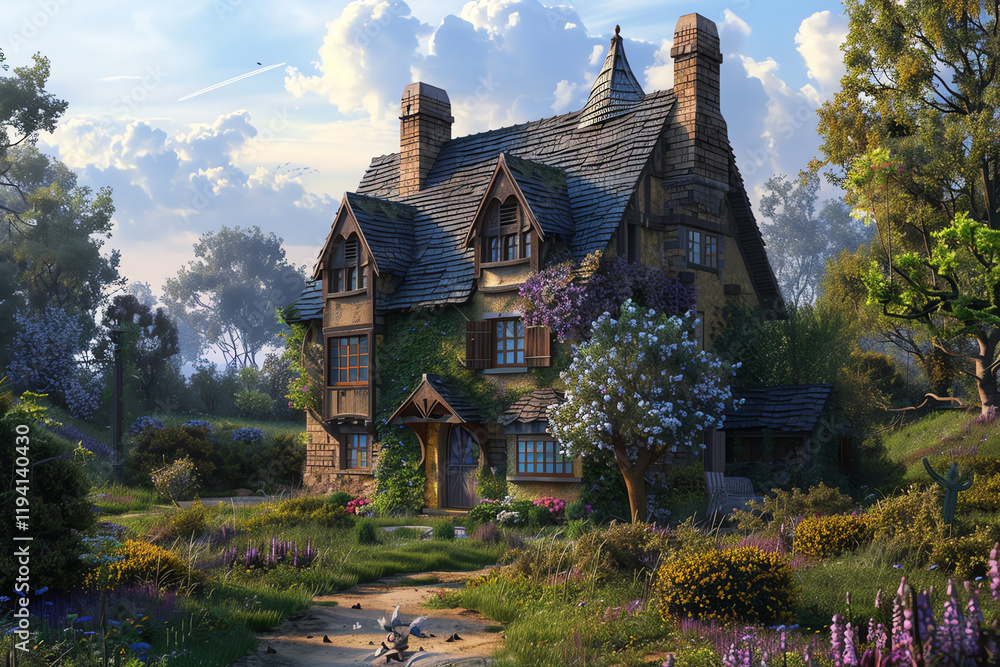 Fototapeta premium Digital photorealistic rendering, Style