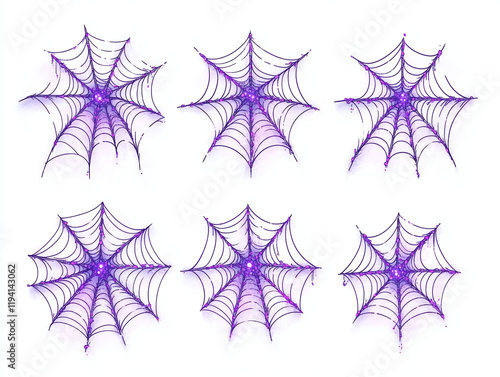 Spooky Purple Spiderwebs Graphic Design photo