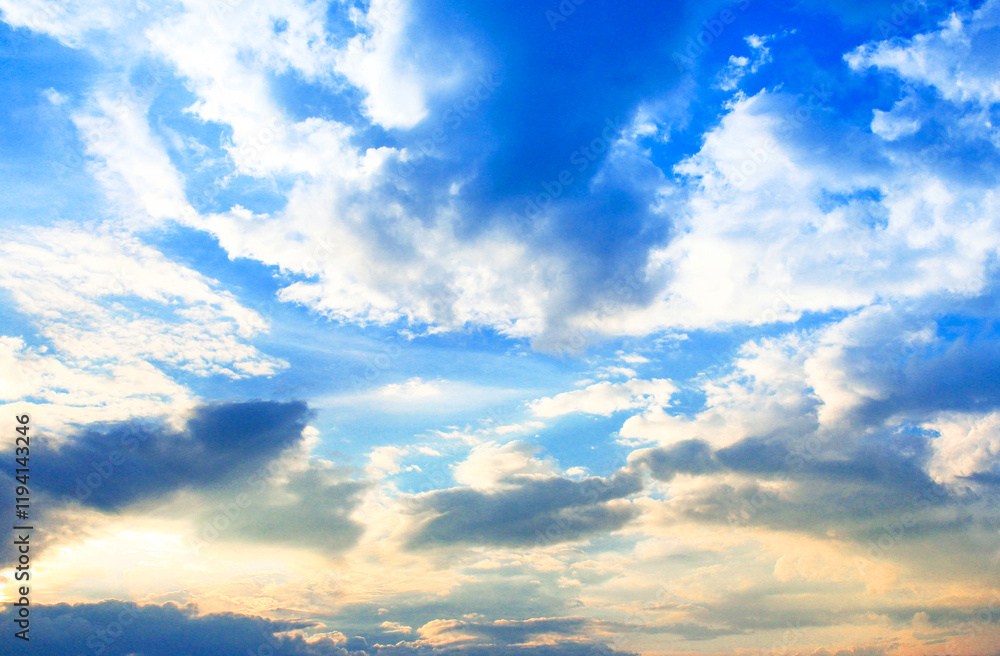 Obraz premium The sky atmosphere in winter.