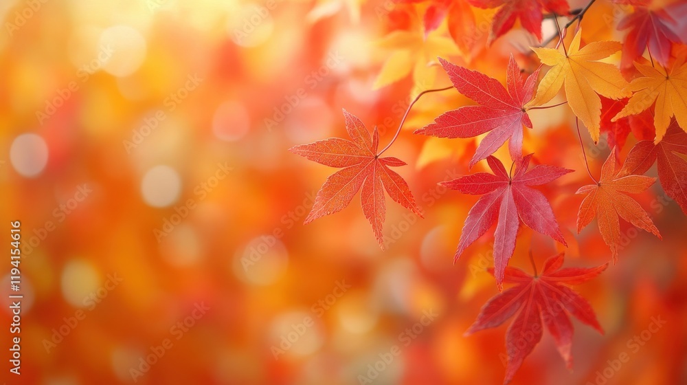 Soft focus autumn leaves with warm colors Soft focus autumn leaves with warm colors
