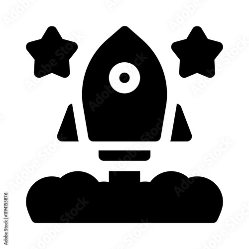 Rocket glyph icon