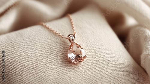 Beautiful morganite necklace background