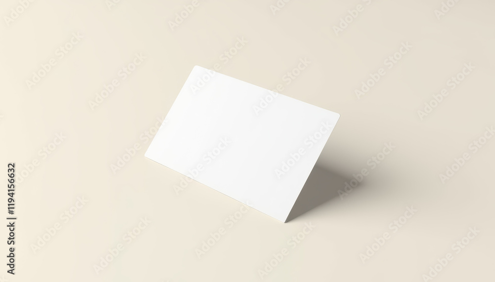 Minimalist Business Card Mockup on Cream Background Minimalist Business Card Mockup on Cream Background