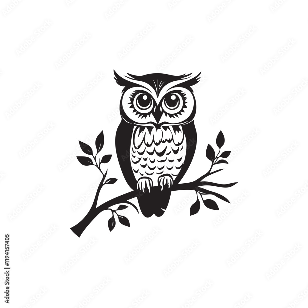 Fototapeta premium owl on branch