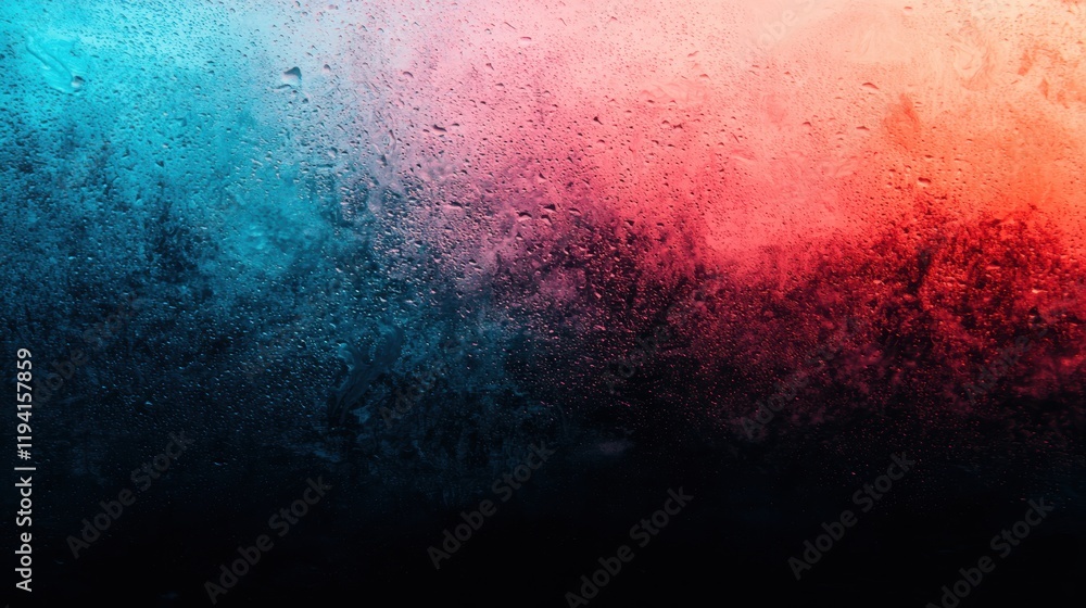 Vibrant Colorful Abstract Background with Steam and Water Drops Vibrant Colorful Abstract Background with Steam and Water Drops