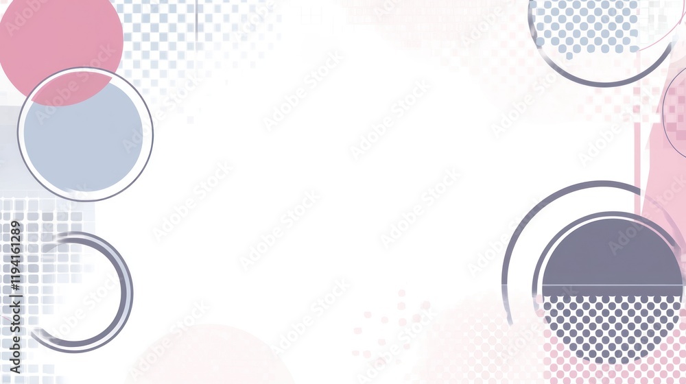 Abstract Pastel Circles Geometric Design White Background Abstract Pastel Circles Geometric Design White Background