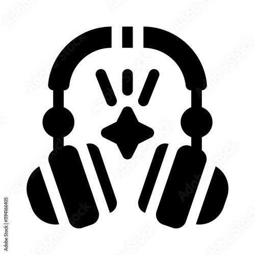 Headphones glyph icon