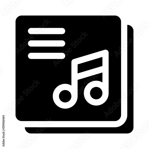 Playlist glyph icon