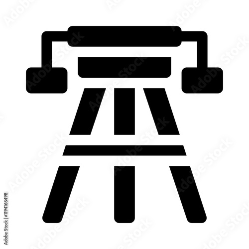 Tripod glyph icon