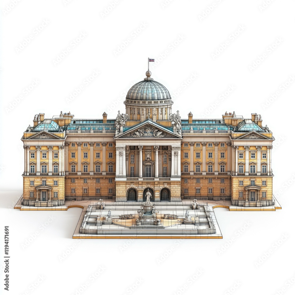 Fototapeta premium Magnificent Royal Palace: A Glimpse into History and Grandeur