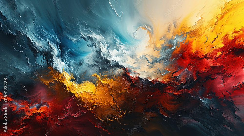 Abstract Art Of Wavy Golden And Blue Liquid Art Background Abstract Art Of Wavy Golden And Blue Liquid Art Background