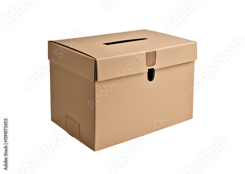 cardboard box isolated on white background