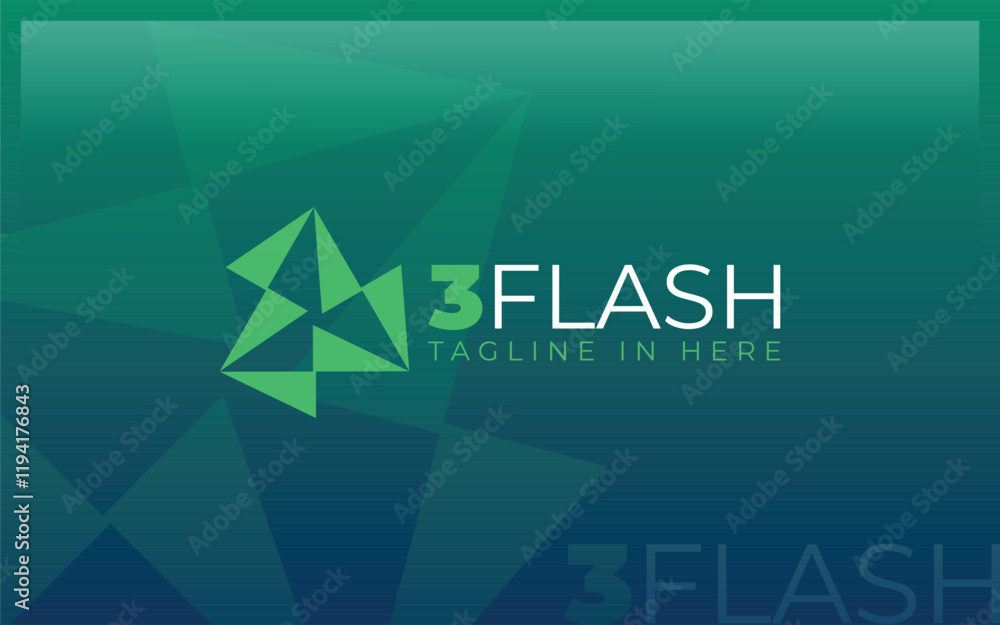 3 Flash symbol logo formed with simple and modern shape 3 Flash symbol logo formed with simple and modern shape