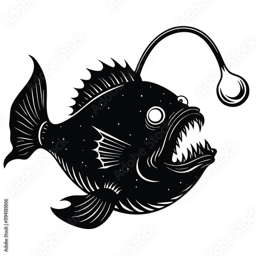 anglerfish with its glowing lure