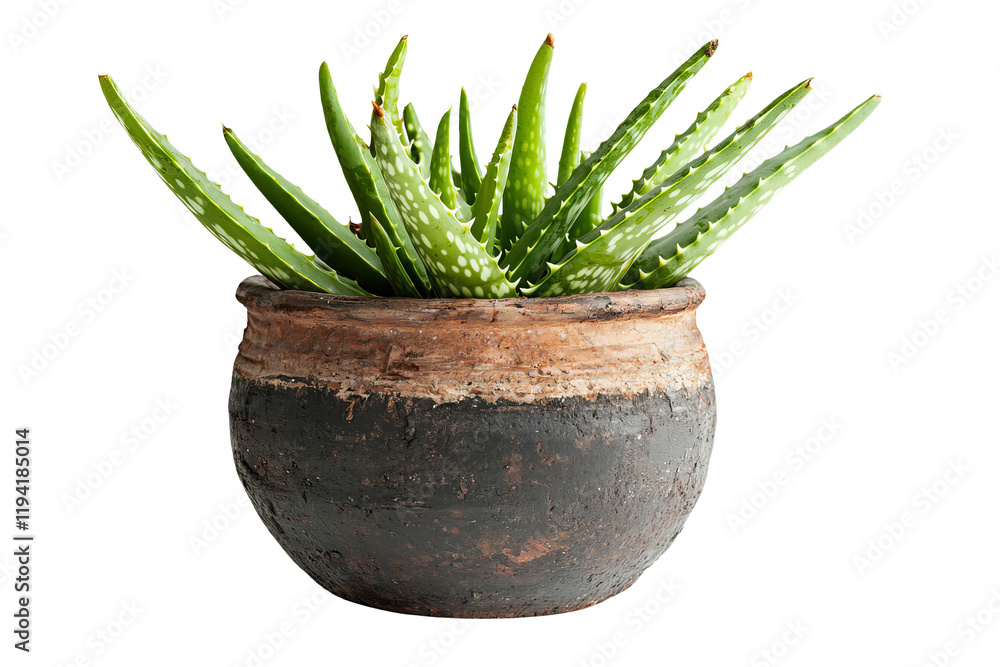 Green Aloe Vera Plant in Rustic Clay Pot for Home Decor and Gardening Green Aloe Vera Plant in Rustic Clay Pot for Home Decor and Gardening