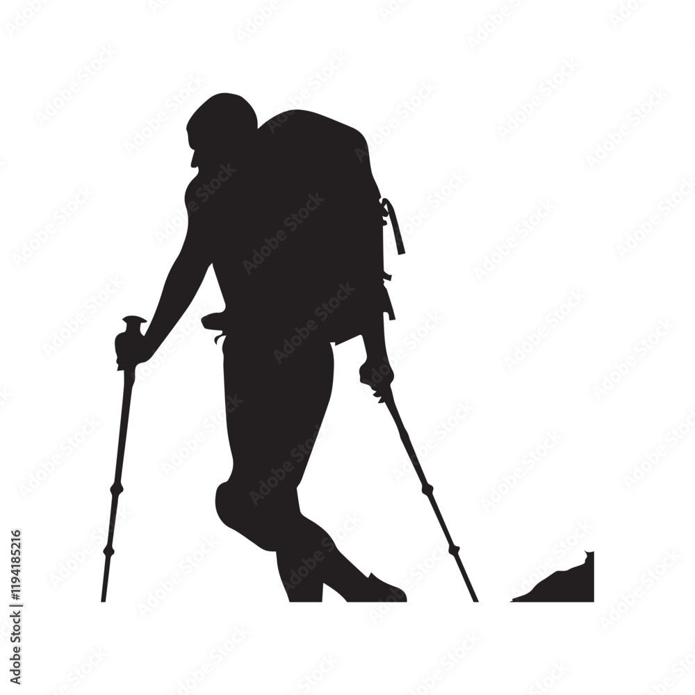 PrintHiking man Silhouettes. hiking man with rucksacks silhouette. hiker with backpack, vector silhouettes. mountaineer climber hiker people. Backpacker. walking with the aid of trekking poles. PrintHiking man Silhouettes. hiking man with rucksacks silhouette. hiker with backpack, vector silhouettes. mountaineer climber hiker people. Backpacker. walking with the aid of trekking poles.