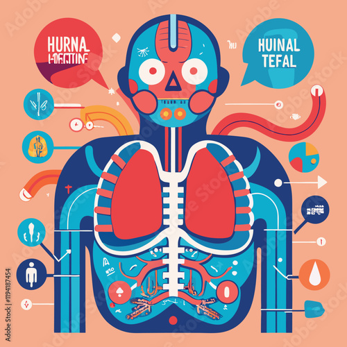 Human Internal Organs Infographic Poster 