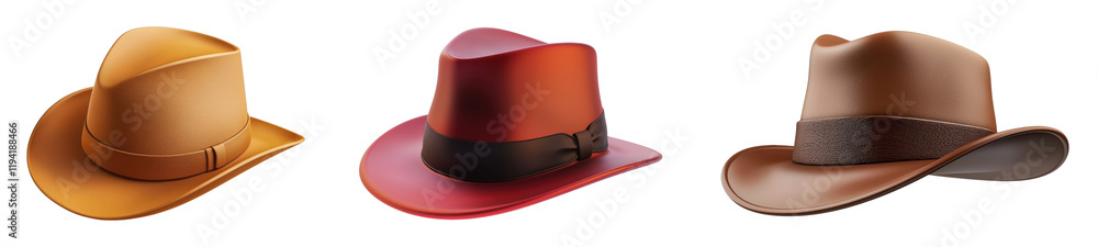 Collection of Stylish Western Hats in Various Colors Collection of Stylish Western Hats in Various Colors