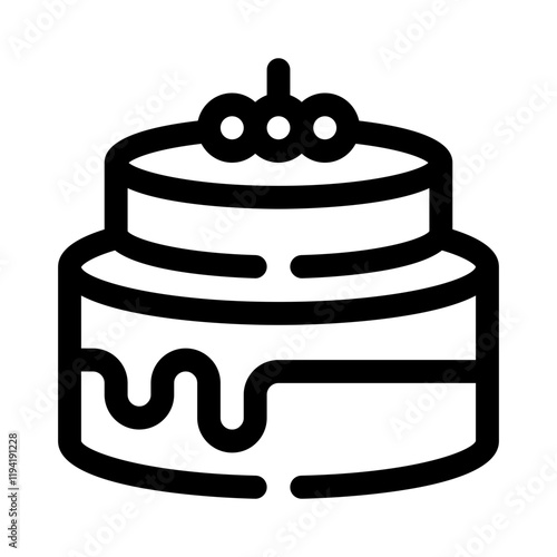 cake line icon photo