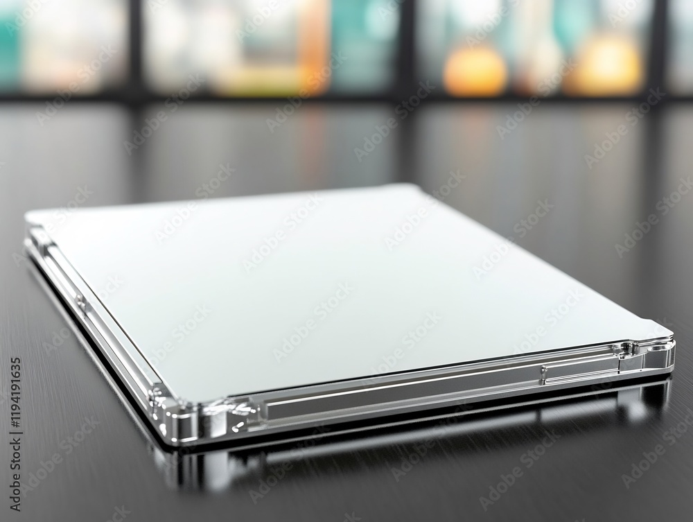 Sleek transparent case reflects soft light subtly. AI Generated Sleek transparent case reflects soft light subtly. AI Generated
