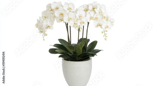 Wallpaper Mural Elegant White Orchid Arrangement in Contemporary Pot Designed for Home Decor and Interior Styles, Perfect for Weddings, Events, and Gifts, Adds Freshness to Any Space Torontodigital.ca
