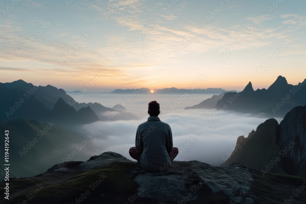 Mountain meditating landscape outdoors. Mountain meditating landscape outdoors.