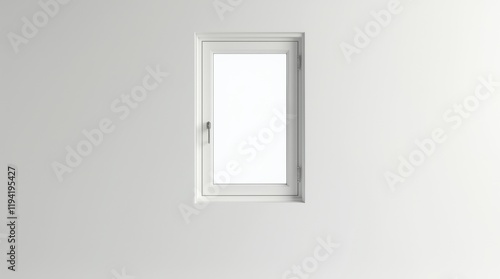 single open window against a plain wall
