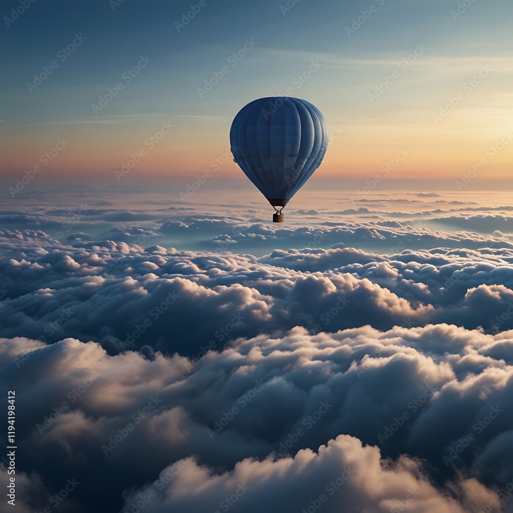 Naklejka premium hot air balloon in the sky