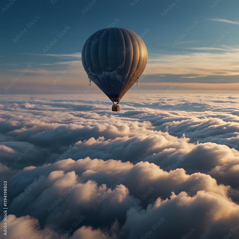 Naklejka premium hot air balloon in the sky