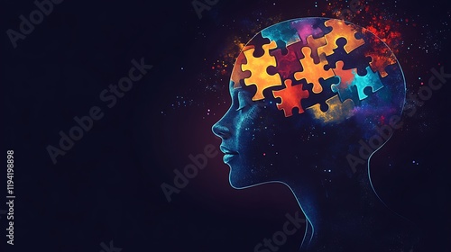 Exploring cognitive growth via abstract puzzle imagery in digital art