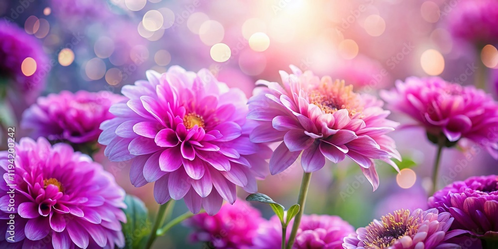 Fototapeta premium Dreamy Bokeh Pink & Purple Flower Bloom Photography
