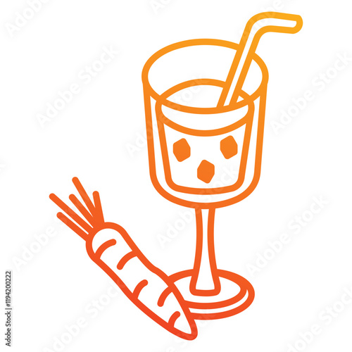 carrot juice icon element for design