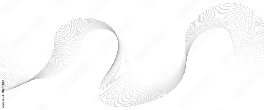 Grey Wave Swirl, frequency sound wave, twisted curve lines with blend effect. Abstract grey wave lines on transparent background. Grey Wave Swirl, frequency sound wave, twisted curve lines with blend effect. Abstract grey wave lines on transparent background.