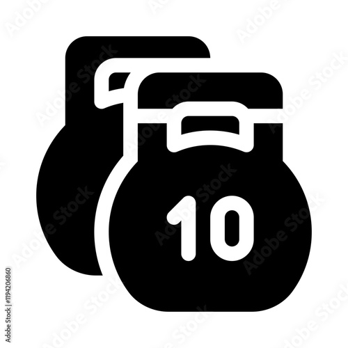 Kettlebell glyph icon