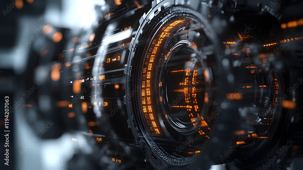 Futuristic Technology Abstract Circular Interface Design Futuristic Technology Abstract Circular Interface Design