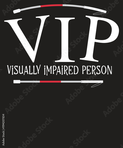 VIP Visually Impaired Disability T-shirt Design vector, braille, blind, visually, impaired, awareness, visual, t-shirt, Braille Blind shirt, Blind Awareness, Visually Impaired Disability T-Shirt, 