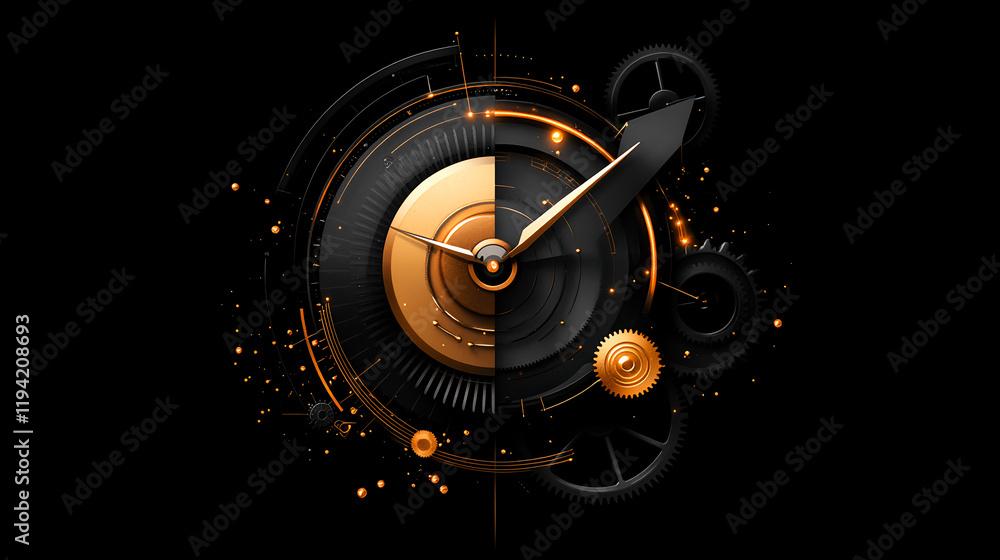Obraz premium Abstract Clockwork Mechanism