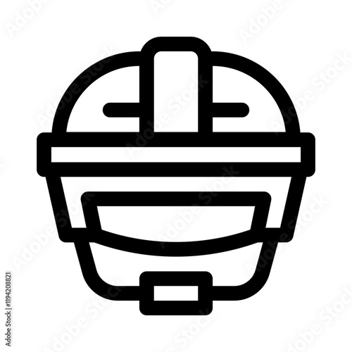 hockey helmet line icon