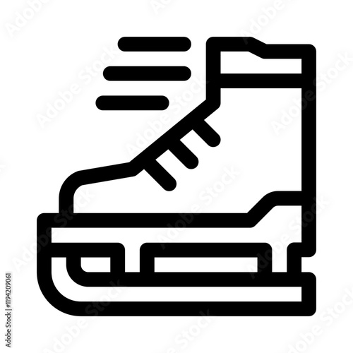 hockey skates line icon