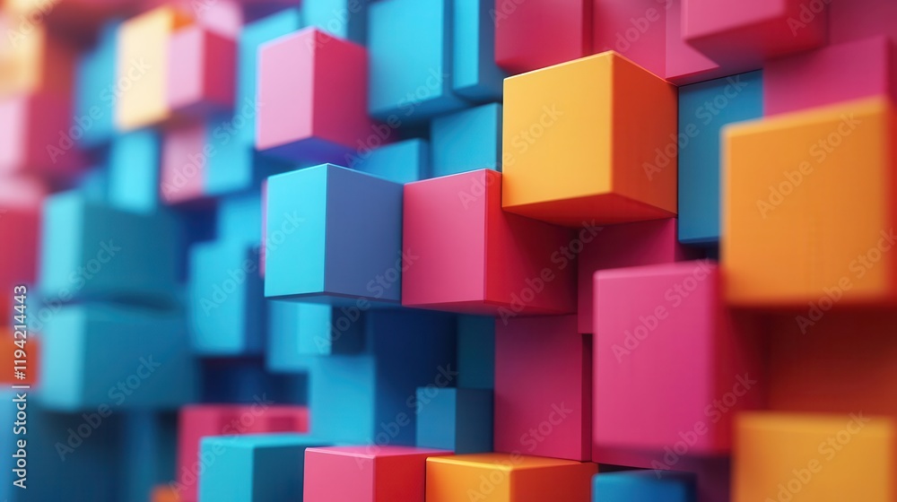 A colorful arrangement of 3D cubes in vibrant hues, showcasing a dynamic and playful design. A colorful arrangement of 3D cubes in vibrant hues, showcasing a dynamic and playful design.