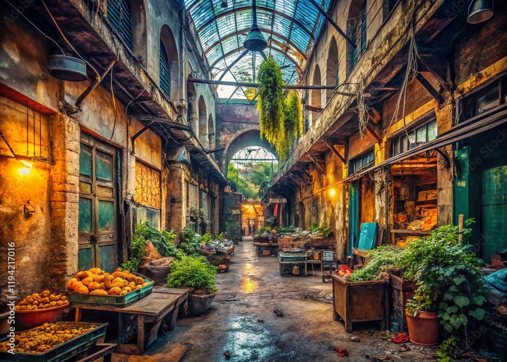 Fototapeta premium Istanbul Market: Urban Exploration Photography - Hidden Gems & Decaying Beauty
