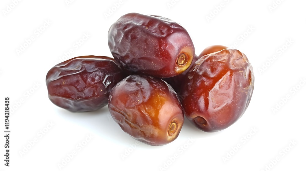 Close up of dates . Isolated on a White Background Close up of dates . Isolated on a White Background