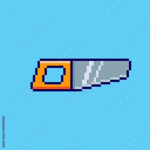 Pixel art Hand Saw game asset design
