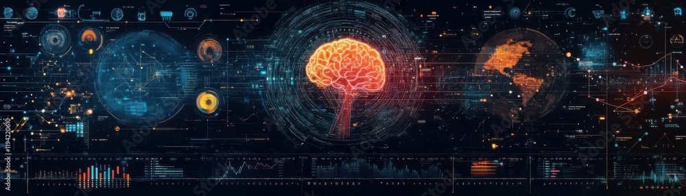 A futuristic digital illustration showcasing a brain, planets, and data visuals, symbolizing the intersection of technology, intelligence, and exploration. A futuristic digital illustration showcasing a brain, planets, and data visuals, symbolizing the intersection of technology, intelligence, and exploration.