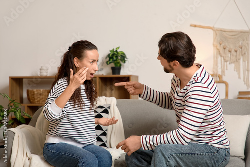 Husband blaming his wife on...