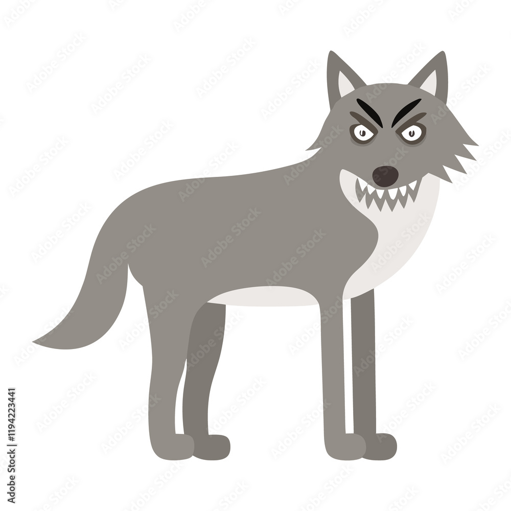 Obraz premium wolf icon silhouette vector art design